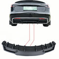 Tesla Model 3 2024–2026 Rear Lower Bumper Diffuser Textured Black