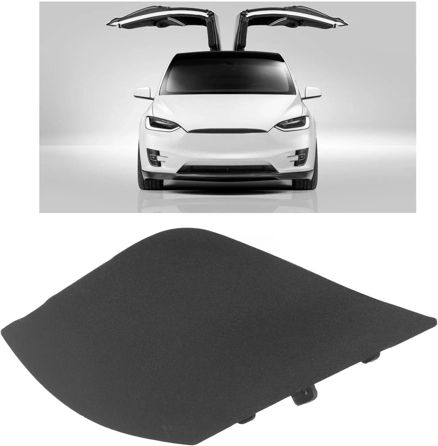 Tesla Model X 2017–2021 Front Tow Hook Eye Cover OEM 1057056-00-D