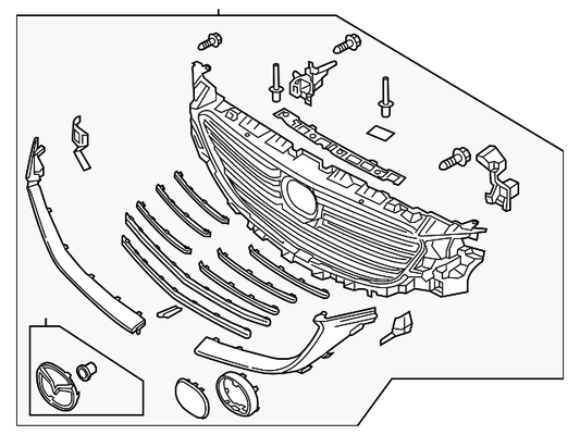 TK49-50-710J 2016-2020 Mazda CX-9 Grille