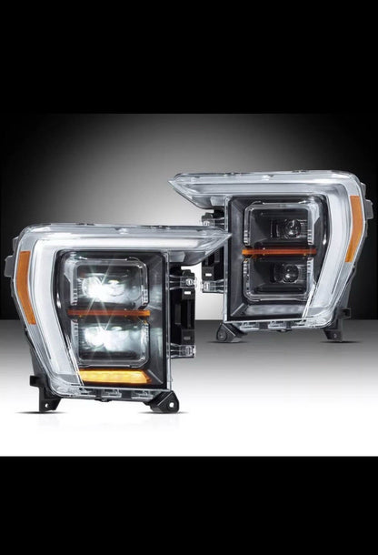 LED Projector Headlights For 2021 2022 2023 Ford F150 F-150 Driver+Passenger Set