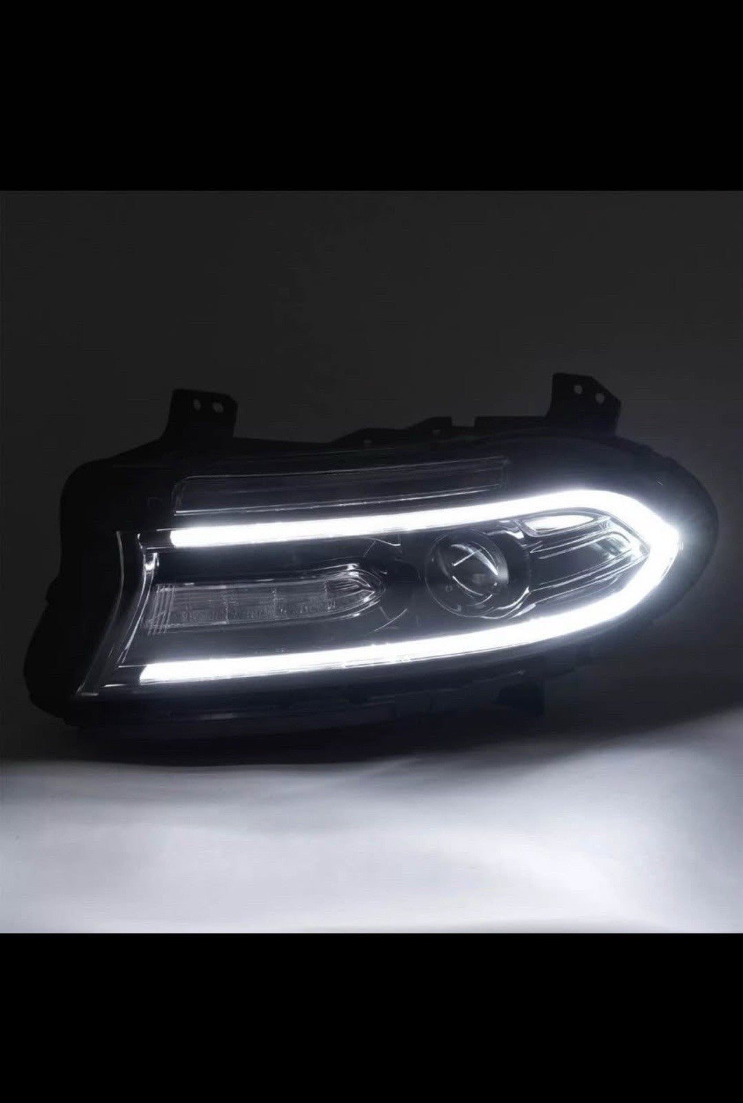 HECASA Halogen LED DRL Projector Headlights Lamps For 2015-2022 Dodge Charger