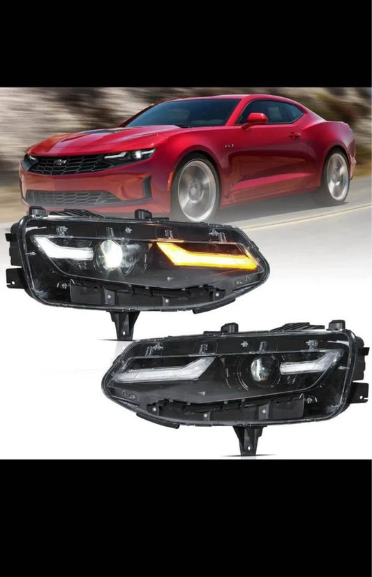 LED Headlights For 2019-2024Chevrolet Camaro LT LS ProjectorAssembly LH& RH