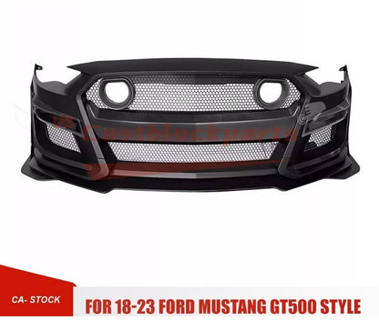 For 2018-2023 Ford Mustang Front Bumper Cover Kits W/ LED Grille GT500 Style NEW