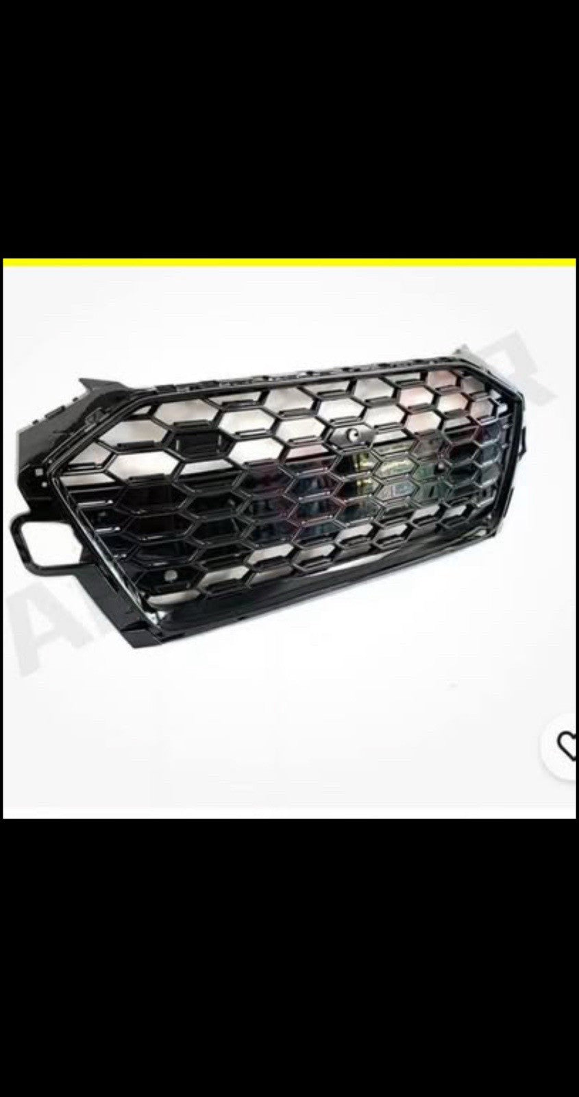 Black Front Bumper Grille Without RingFor AudiA4 B9 2020-2024 Radiator Grill