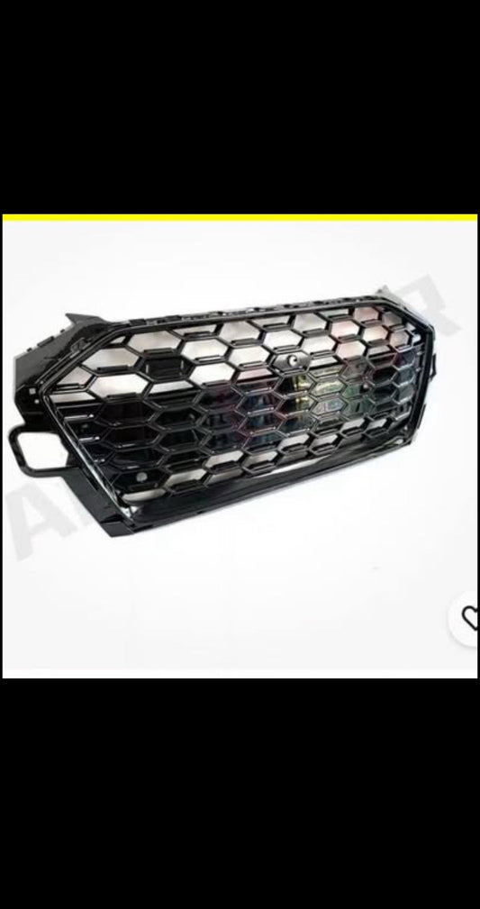 Black Front Bumper Grille Without RingFor AudiA4 B9 2020-2024 Radiator Grill