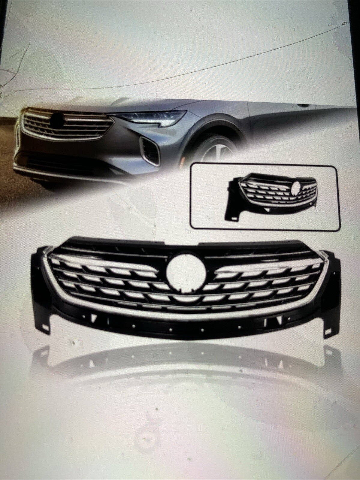 Front Bumper Grille Chrome Black For 2021-2023 Buick Envision Avenir 84899914