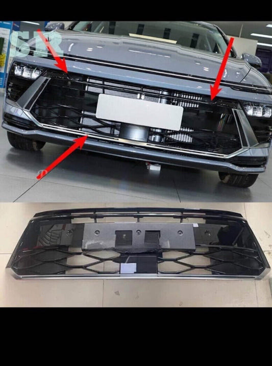 Fit For 11th Hyundai Sonata 2024-2026 SE/SEL ABS Front Bumper Upper Mesh Grille
