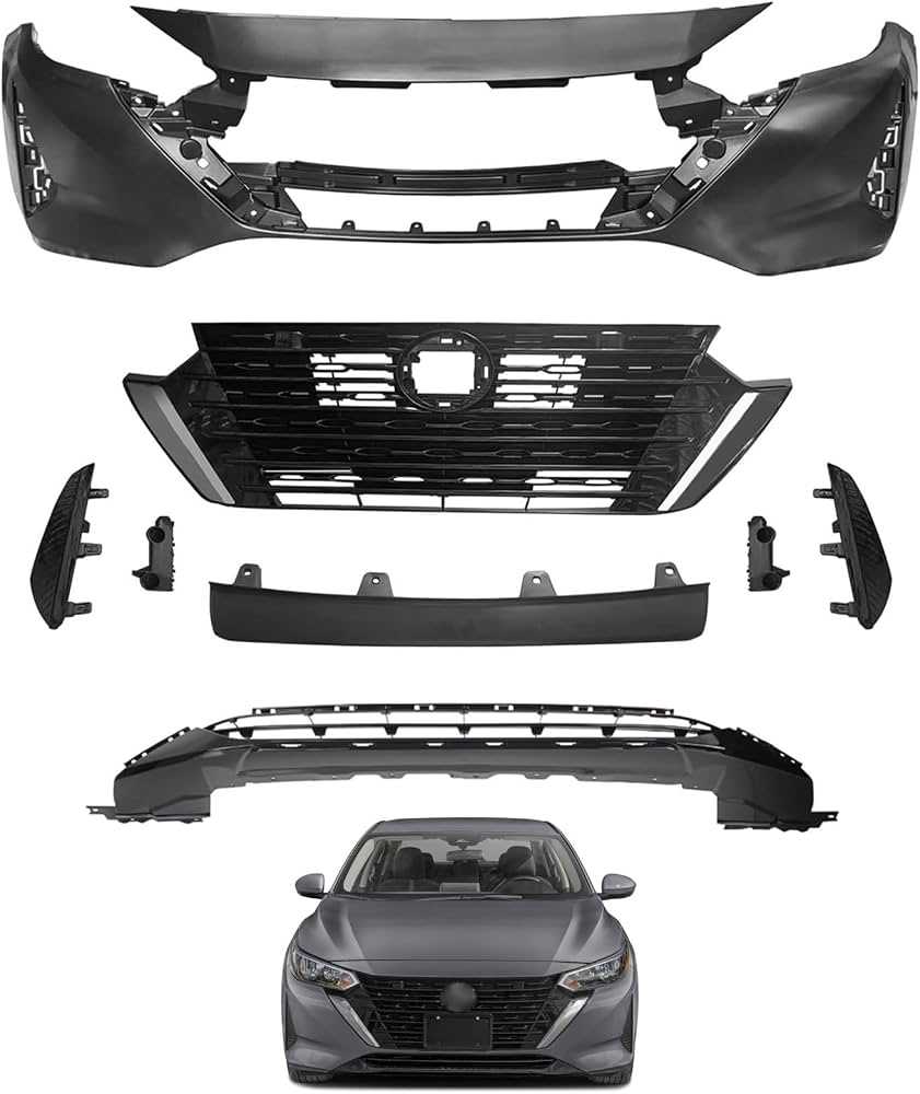 NISSAN Sentra 2024-2025  Front Bumper Cover Kit W/ Grille & Foglight Cover Set