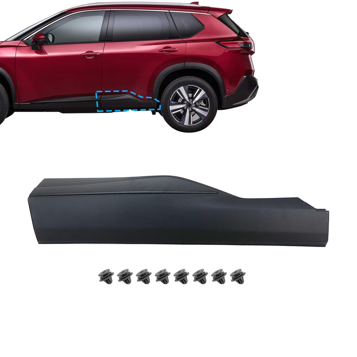 Nissan Rogue 2021-2025 Rear Door Molding Left Rear LH Driver Side 82871-6RA0B