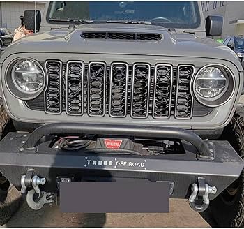 Jeep Wrangler JL 2018-2023 Front Grille 2027 Style Upgrade Gray