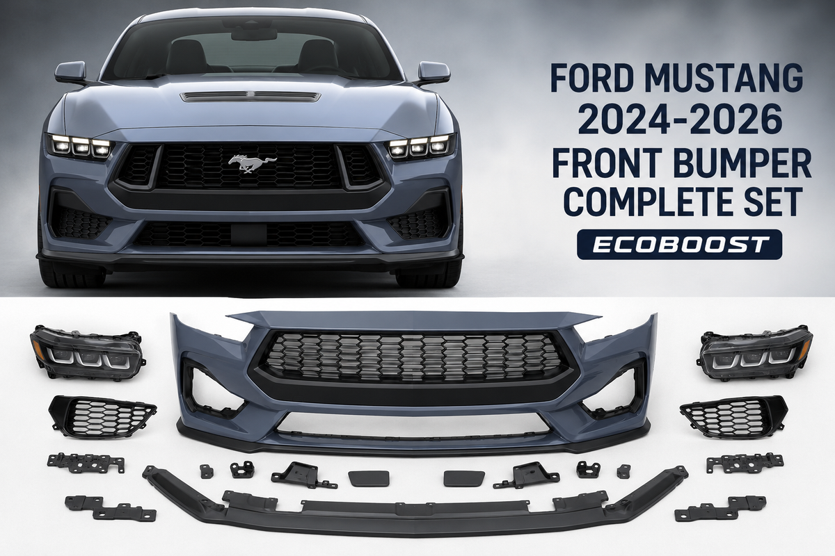 Ford Mustang 2024-2026 Front Bumper Complete Set Ecoboost