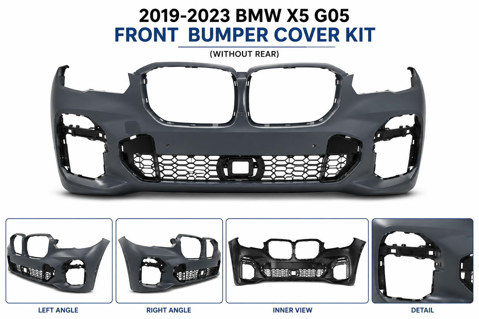 2019-2023 BMW X5 G05 Front Bumper Cover Kit without rear OEM Style Replacement