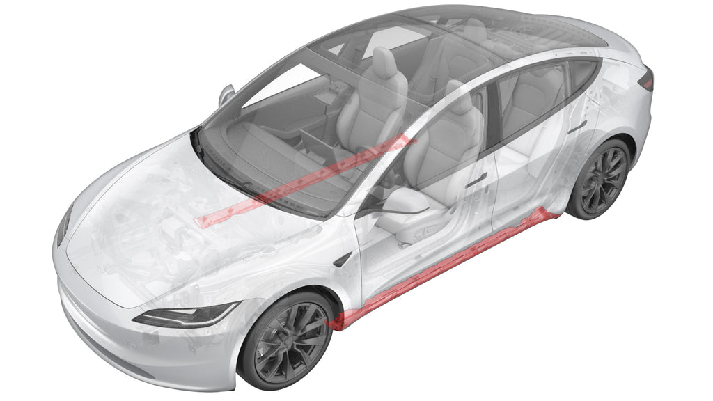 Tesla Model 3 2024–2026 Left Lower Rocker Panel Plastic Trim Molding