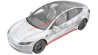 Tesla Model 3 2024–2026 Left Lower Rocker Panel Plastic Trim Molding