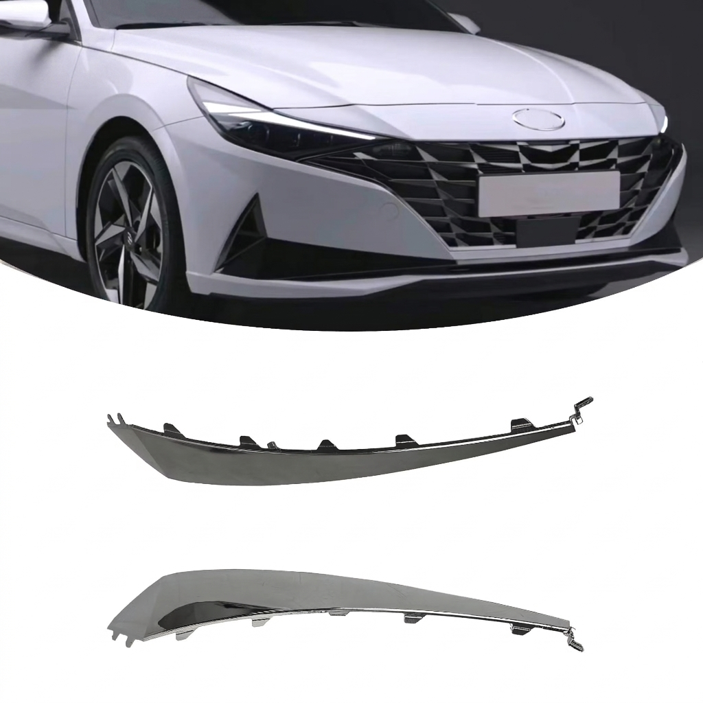 Hyundai Elantra 2021–2023 Front Bumper Side Molding RH Passenger Side OEM 86596-AA010