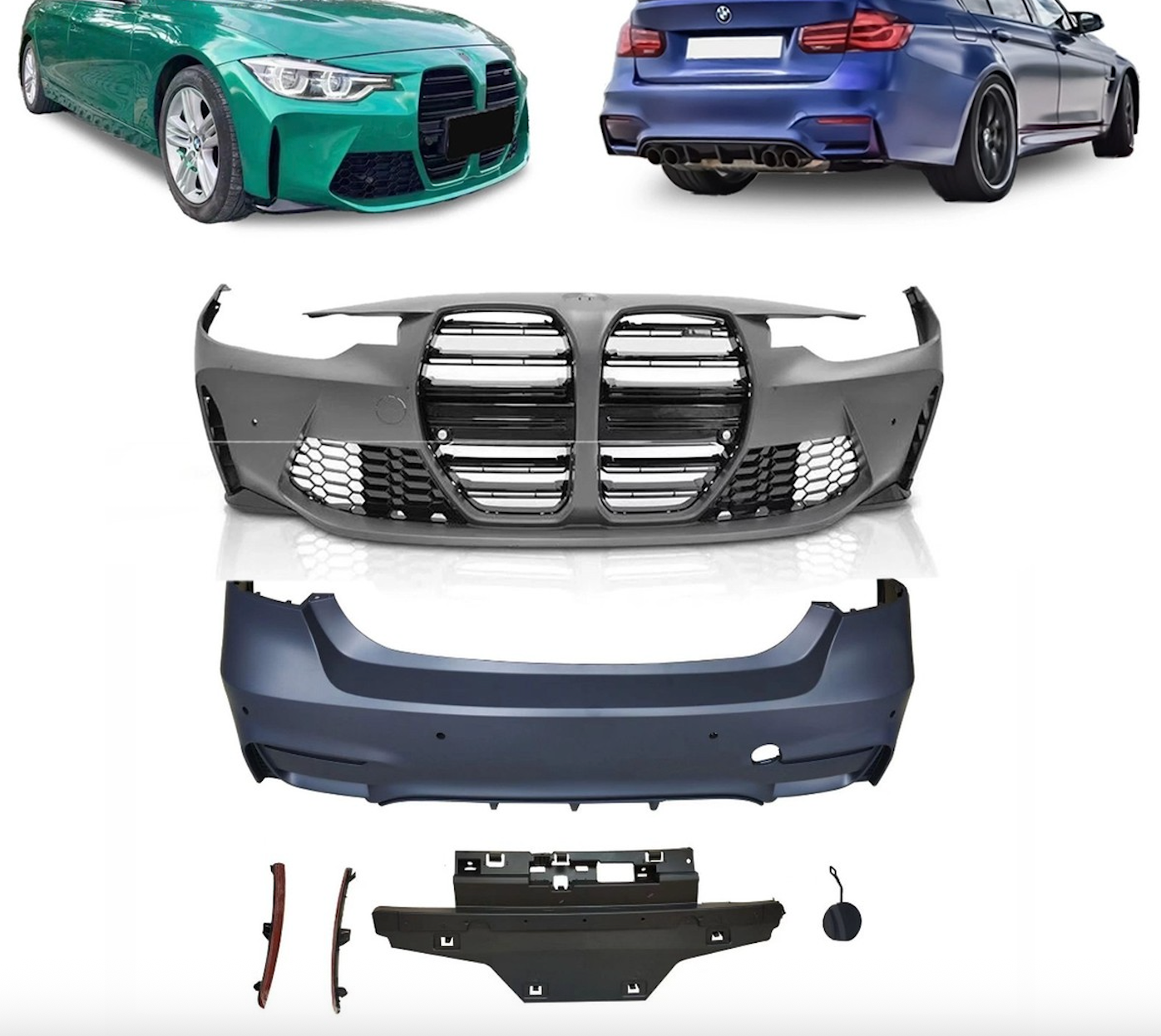 2013-2019 BMW 3 Series F30 F31 to M4 Style Front Bumper Conversion Kit OEM Style Upgrade