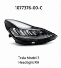 Tesla Model 3 Headlight RH Passenger Side Original 1077376-00-C