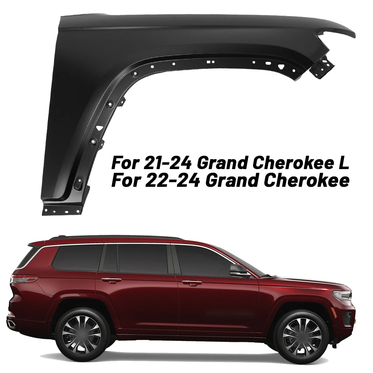 Jeep Grand Cherokee 2021-2024 Front Fender Right Side Passenger RH