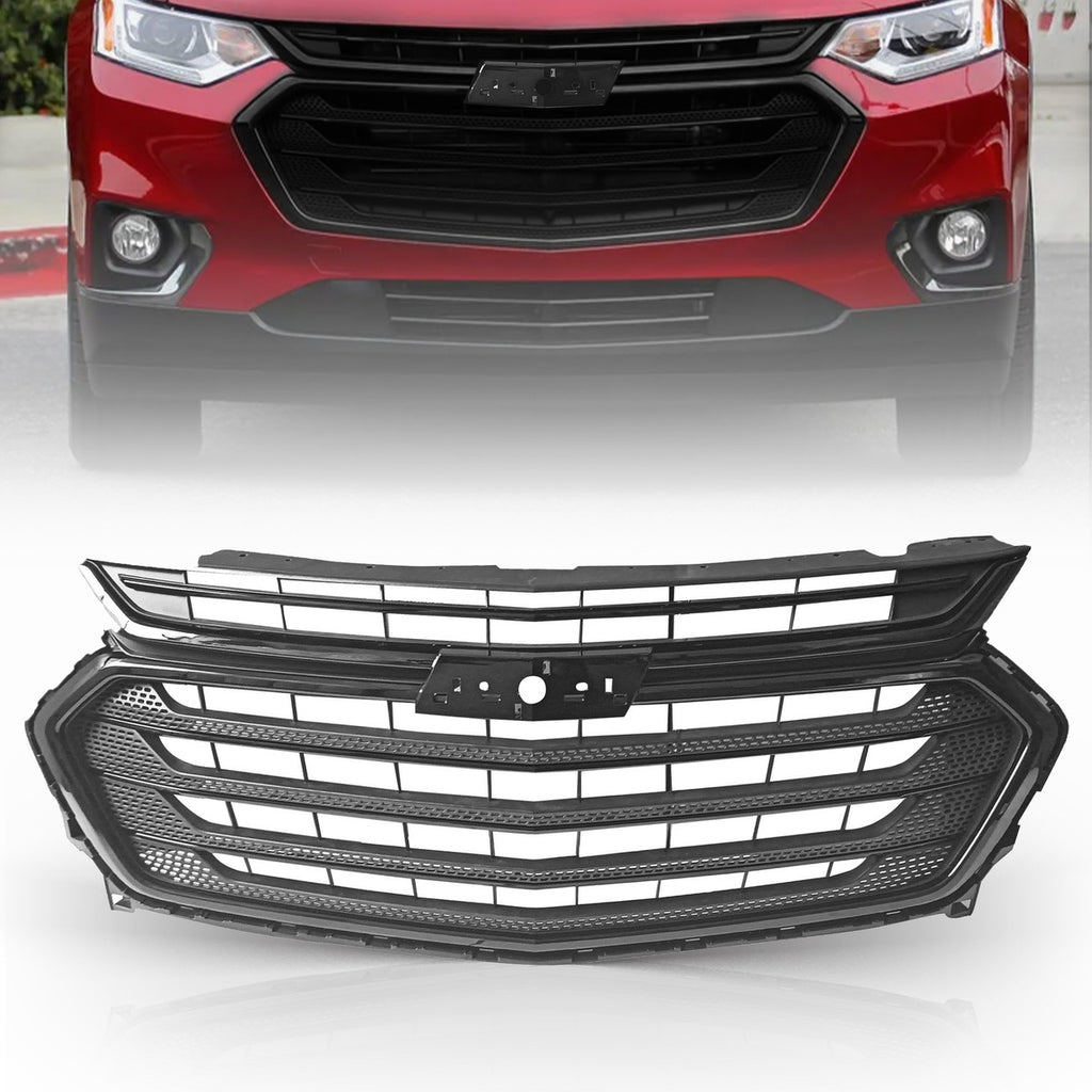 Chevrolet Traverse 2018-2021 Front Upper Grille Assembly Black Ice Chrome OEM 84924280
