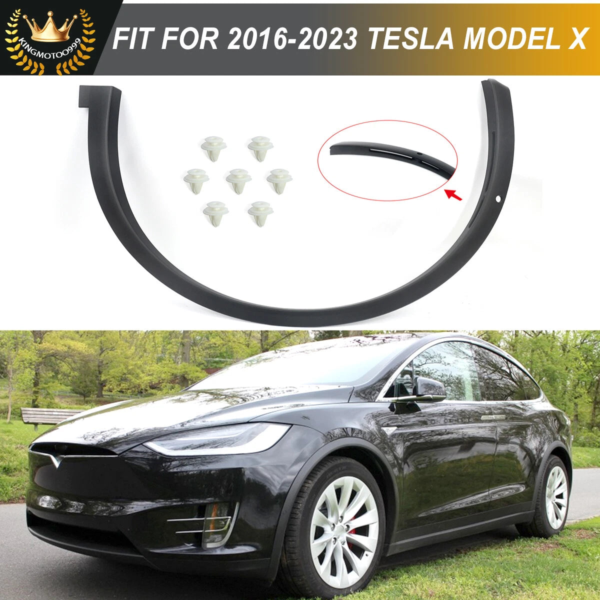 1035288-00-L Front Left Fender Flare Wheel Molding For 1035288-00-L Tesla Model X 2016-2023